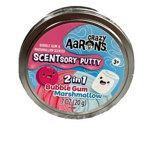 NEW SEALED Crazy Aaron's Bubble Gum Marshmallow Scented Scentsory Putty 0.7 OZ